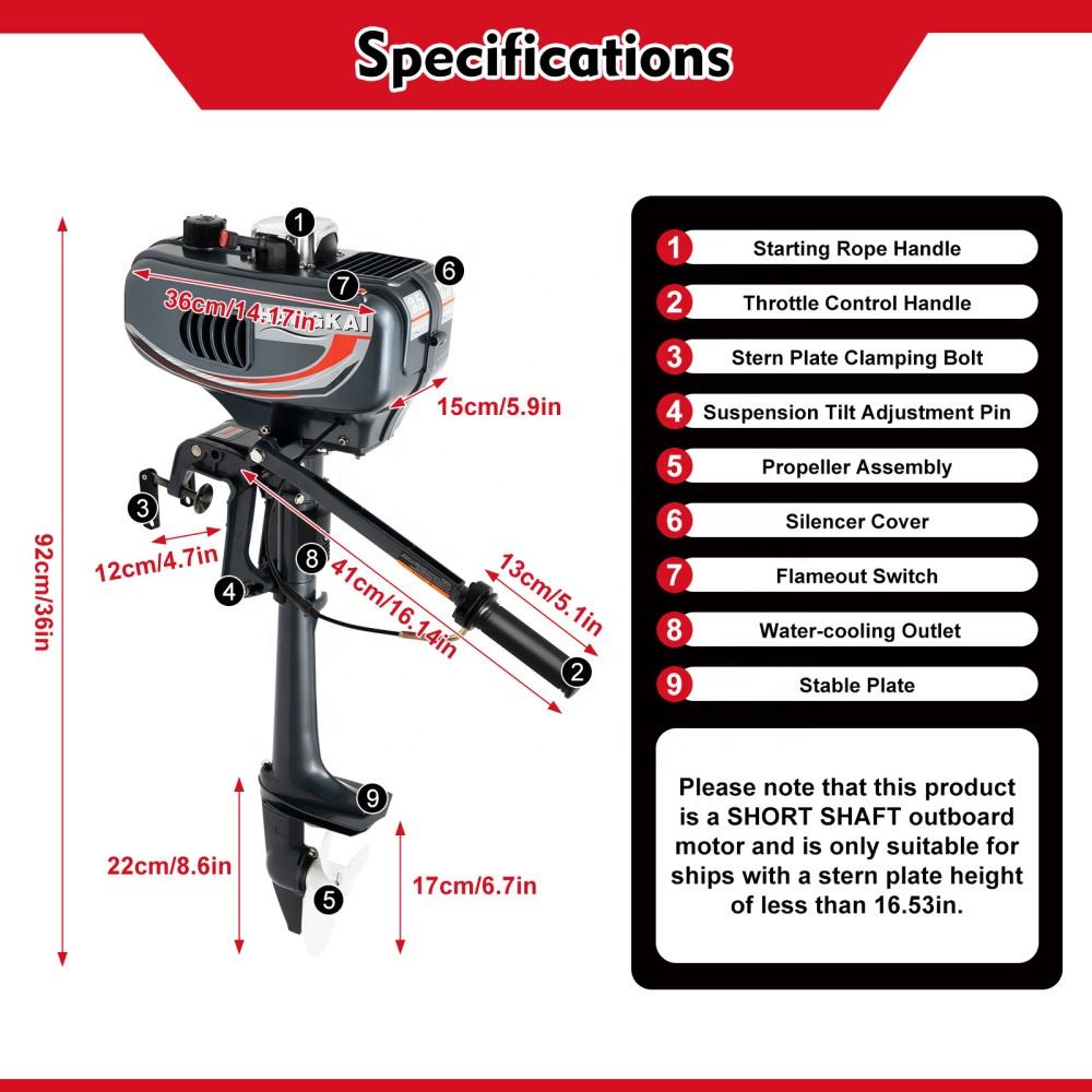 Fishing Boat Outboard Motor - Exclusive Sale Brand New HANGKAI 2