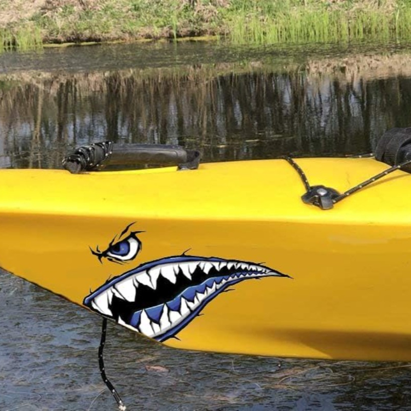 2PCS Shark Teeth Mouth Boat St - Fishing Boat Paddle recension och pris