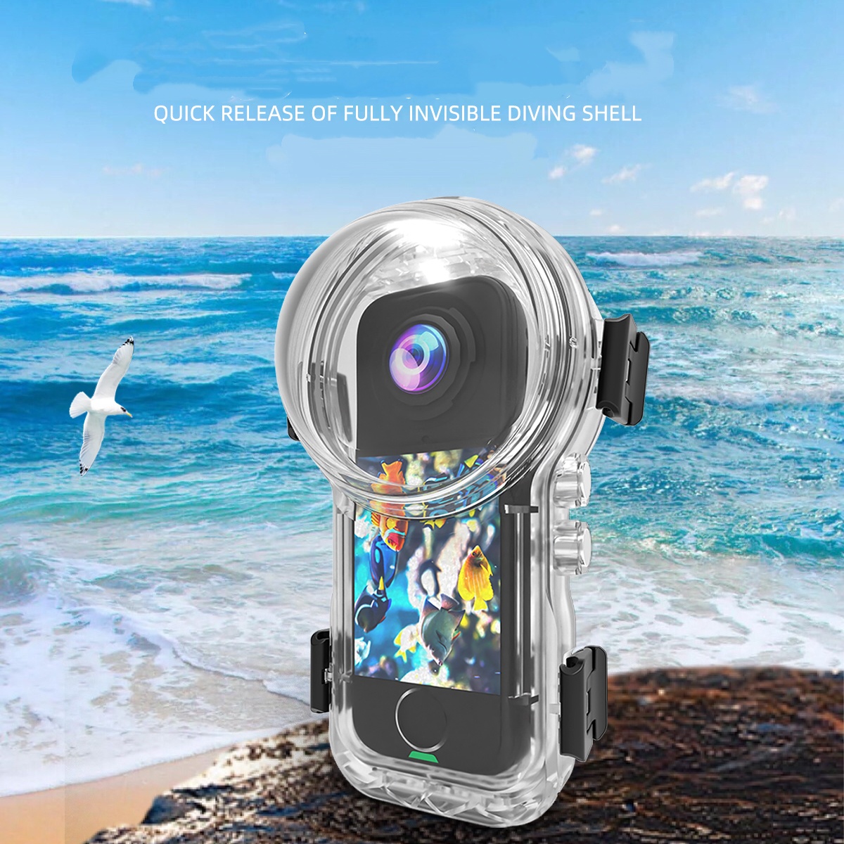 Invisible Dive Case For Insta3 - Fishing Boat Cover recension och pris